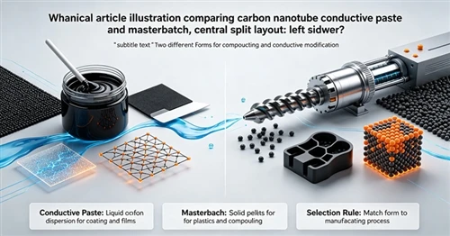 ¿Qué son la pasta conductora de nanotubos de carbono y el masterbatch?